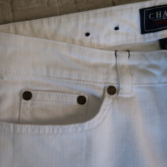 Chaps White Daniella Curvy Fit Straight Leg Jeans Size 4 - Picture 3 of 6